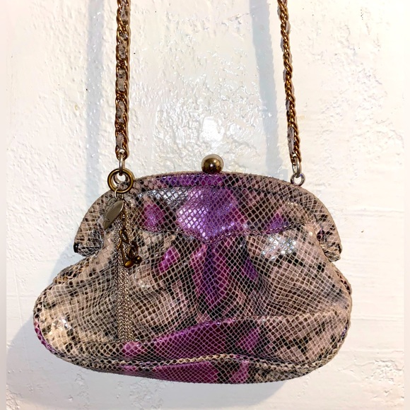 rhyme & rhythm Bags Rhyme Rhythm Purple And Gray Snake Skin Mini